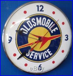 Vintage Pam OLDSMOBILE SERVICE Lighted Advertising Clock