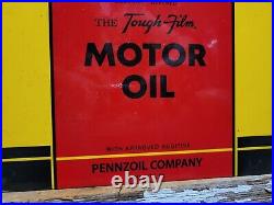 Vintage Pennzoil Porcelain Sign Car Truck Motor Oil Auto Service Station 12