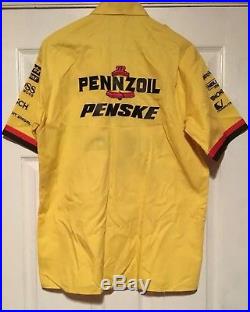 Vintage Penske Rick Mears Pennzoil Indy Car Team Issued Crew Shirt Size Lg