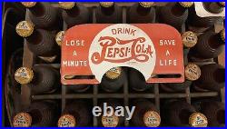 Vintage Pepsi Cola Soda Top Plate Topper Porcelain Sign Car Gas Truck Gasoline