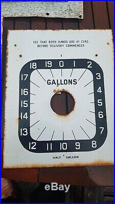 Vintage Petrol Pump Clock Face a pair AVERY HARDOLL