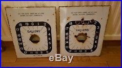 Vintage Petrol Pump Clock Face a pair AVERY HARDOLL