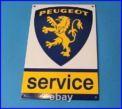 Vintage Peugeot Automobiles Porcelain Gas Motorcycle Service Store Pump Signs