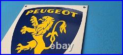 Vintage Peugeot Automobiles Porcelain Gas Motorcycle Service Store Pump Signs