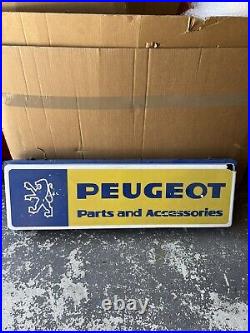 Vintage Peugeot Shop Sign / Light Up Mechanic Sign Auto Parts & Accessories