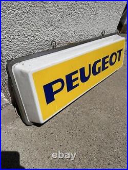 Vintage Peugeot Shop Sign / Light Up Mechanic Sign Auto Parts & Accessories