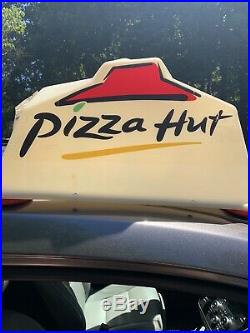 Vintage Pizza Hut Car Roof Topper Delivery Magnetic Sign Light Up Advertising