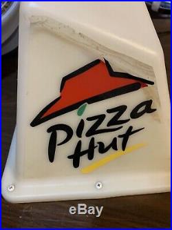 Vintage Pizza Hut Car Roof Topper Delivery Magnetic Sign Light Up Advertising