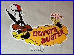 Vintage Plymouth Road Runner Coyote Duster 12 Metal Gasoline & Oil Sign Wile E