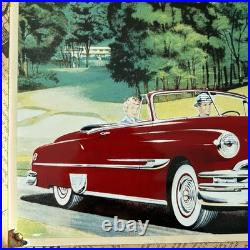 Vintage Pontiac Automobiles Dealer 12 Inch Porcelain Enamel Sign