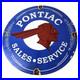 Vintage-Pontiac-Automobiles-Sign-Automobilia-Man-Cave-Porcelain-Gas-Pump-Sign-01-audz