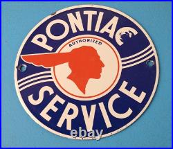 Vintage Pontiac Automobiles Sign Automobilia Porcelain Gas Pump Sign