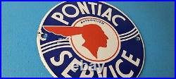 Vintage Pontiac Automobiles Sign Automobilia Porcelain Gas Pump Sign