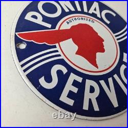 Vintage Pontiac Automobiles Sign Automobilia Porcelain Gas Pump Sign