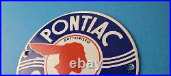 Vintage Pontiac Automobiles Sign Automobilia Porcelain Gas Pump Sign