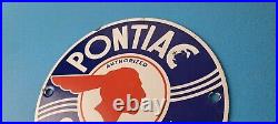 Vintage Pontiac Automobiles Sign Automobilia Porcelain Gas Pump Sign