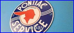 Vintage Pontiac Automobiles Sign Automobilia Porcelain Gas Pump Sign