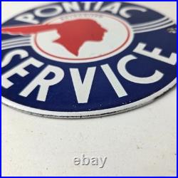 Vintage Pontiac Automobiles Sign Automobilia Porcelain Gas Pump Sign
