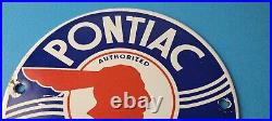 Vintage Pontiac Automobiles Sign Automobilia Porcelain Gas Pump Sign