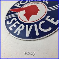 Vintage Pontiac Automobiles Sign Automobilia Porcelain Gas Pump Sign