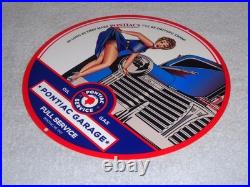 Vintage Pontiac Full Service Garage Woman Car+ Truck 12 Metal Gasoline Oil Sign