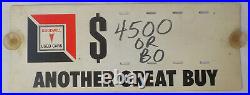 Vintage Pontiac Goodwill Used Car Dealer Sign Original Gm