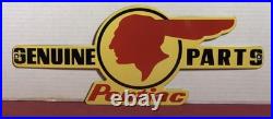 Vintage Pontiac Parts Dealer 18 Porcelain Auto Indian Dealership Sign
