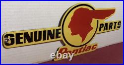 Vintage Pontiac Parts Dealer 18 Porcelain Auto Indian Dealership Sign