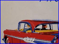 Vintage Pontiac Porcelain Sign Old 12 Car Dealer Automobile Advertising Plaque