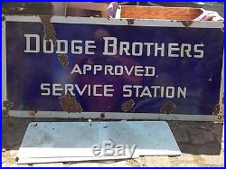 Vintage Porcelain Dodge Brothers Double Sided Sign