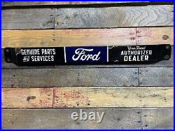 Vintage Porcelain Ford Sign Car Dealer Door Push Bar 32 Soda Beverage Gas Oil