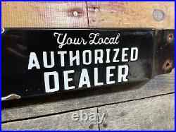 Vintage Porcelain Ford Sign Car Dealer Door Push Bar 32 Soda Beverage Gas Oil