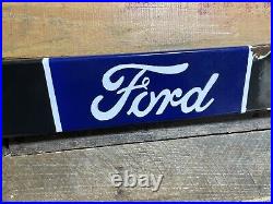 Vintage Porcelain Ford Sign Car Dealer Door Push Bar 32 Soda Beverage Gas Oil