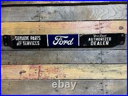 Vintage Porcelain Ford Sign Car Dealer Door Push Bar 32 Soda Beverage Gas Oil