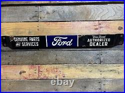 Vintage Porcelain Ford Sign Car Dealer Door Push Bar 32 Soda Beverage Gas Oil