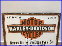 Vintage Porcelain Harley-Davidson Enamel Sign