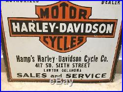 Vintage Porcelain Harley-Davidson Enamel Sign