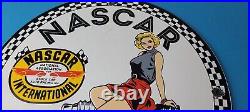 Vintage Porcelain Nascar Stock Racing Sign Gas Service Station Garage Sign