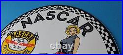 Vintage Porcelain Nascar Stock Racing Sign Gas Service Station Garage Sign