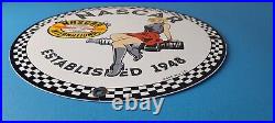 Vintage Porcelain Nascar Stock Racing Sign Gas Service Station Garage Sign