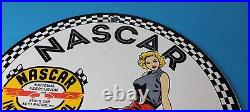 Vintage Porcelain Nascar Stock Racing Sign Gas Service Station Garage Sign