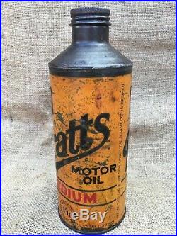 Vintage Pratts Motor Oil 1 Quart Oil Can Motor Oil Tin 1/11d Vintage Car Museum