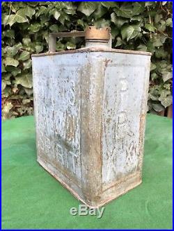 Vintage Pratts Perfection Motor Spirit 2 Two Gallon Petrol Can with Brass Cap