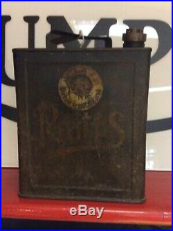 Vintage Pratts Petrol Fuel Can With Brass Cap 1929 barn find