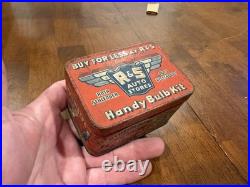 Vintage R&s Auto Stores Bulb Tin Rare Hard To Find Excellent Condition