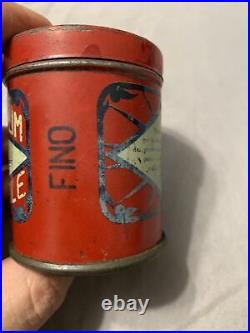 Vintage RARE Italian Auto Antique Racing Car Graphic Oil Can Tin Arexons