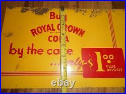 Vintage ROYAL CROWN RC COLA SODA BUY A CASE ADVERTISING METAL SIGN