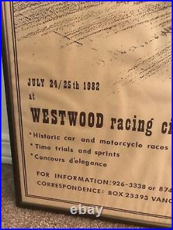 Vintage Racing Club Of BC 2nd Annual Historic Weekend Poster Castrol Ad 1982
