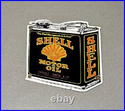 Vintage Rare 15 Shell Can Porcelain Sign Car Gas Truck Gas Oil Auto