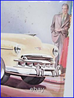 Vintage Rare 1949 Chevrolet Car Skyeline Deluxe Advertisement Subway Bus Poster